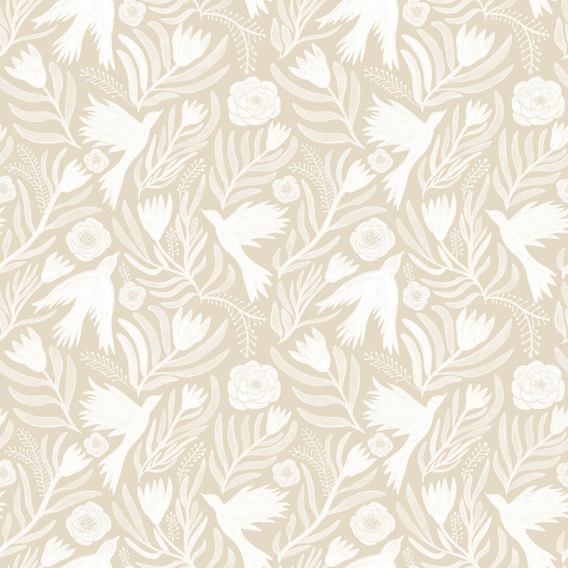 Otomi Dove Ivory Peel and Stick Wallpaper, 28 sq. ft.