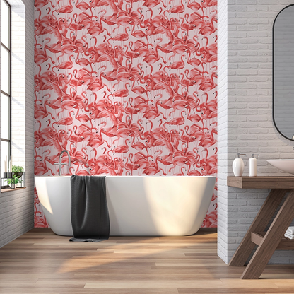 Flamingo Cheeky Peel and Stick Wallpaper, 28 sq. ft.