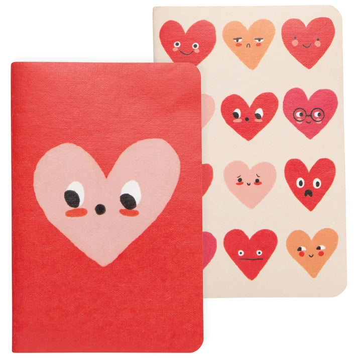 Heart to Heart notebooks shown open to display the unlined pages – PABOOM