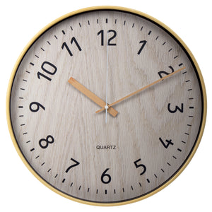 Wall Clock Woodgrain