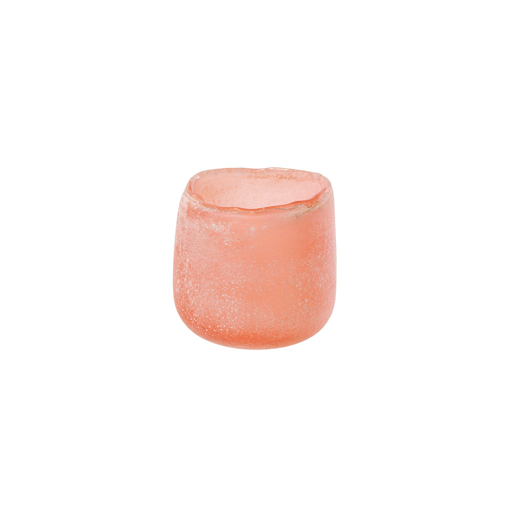 Pink Frosted Roca Votive Medium