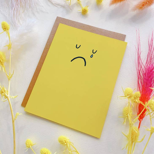 Cry Face Greeting Card