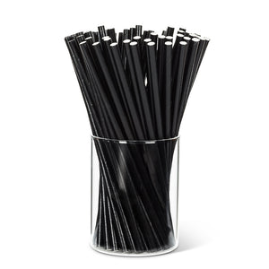 Black Paper Straws 100pc