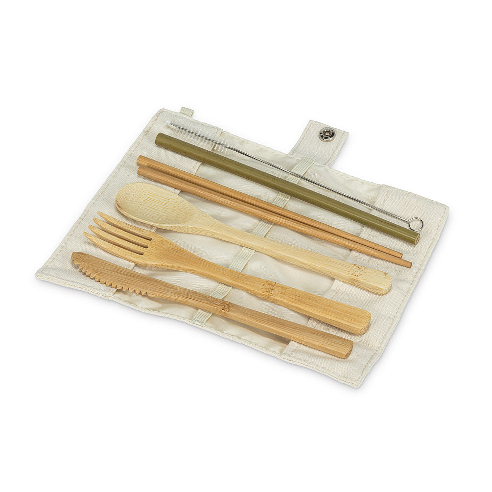 Cutlery Set in Roll Ivory