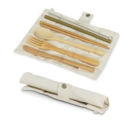 Cutlery Set in Roll Ivory