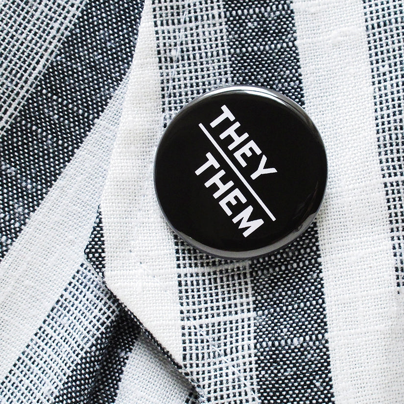 They/Them Pinback Button