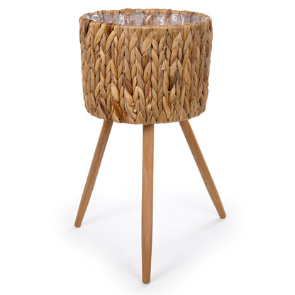 Planter Basket with Wood Legs