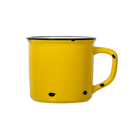 Enamel-Look Ceramic Mug Yellow