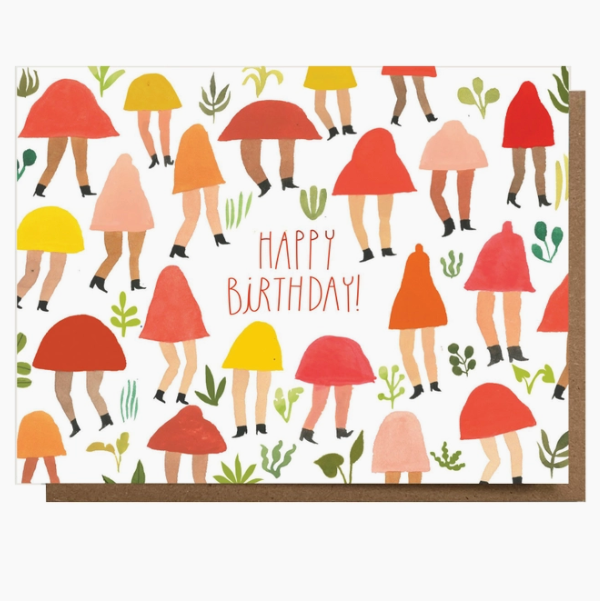 Happy Birthday! Mushroom People Card