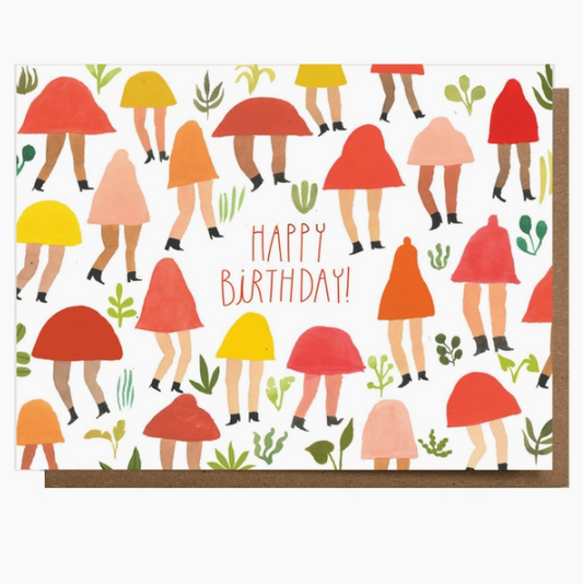 Happy Birthday! Mushroom People Card