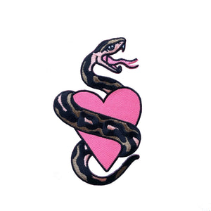 Snake Heart Tattoo Embroidered Patch