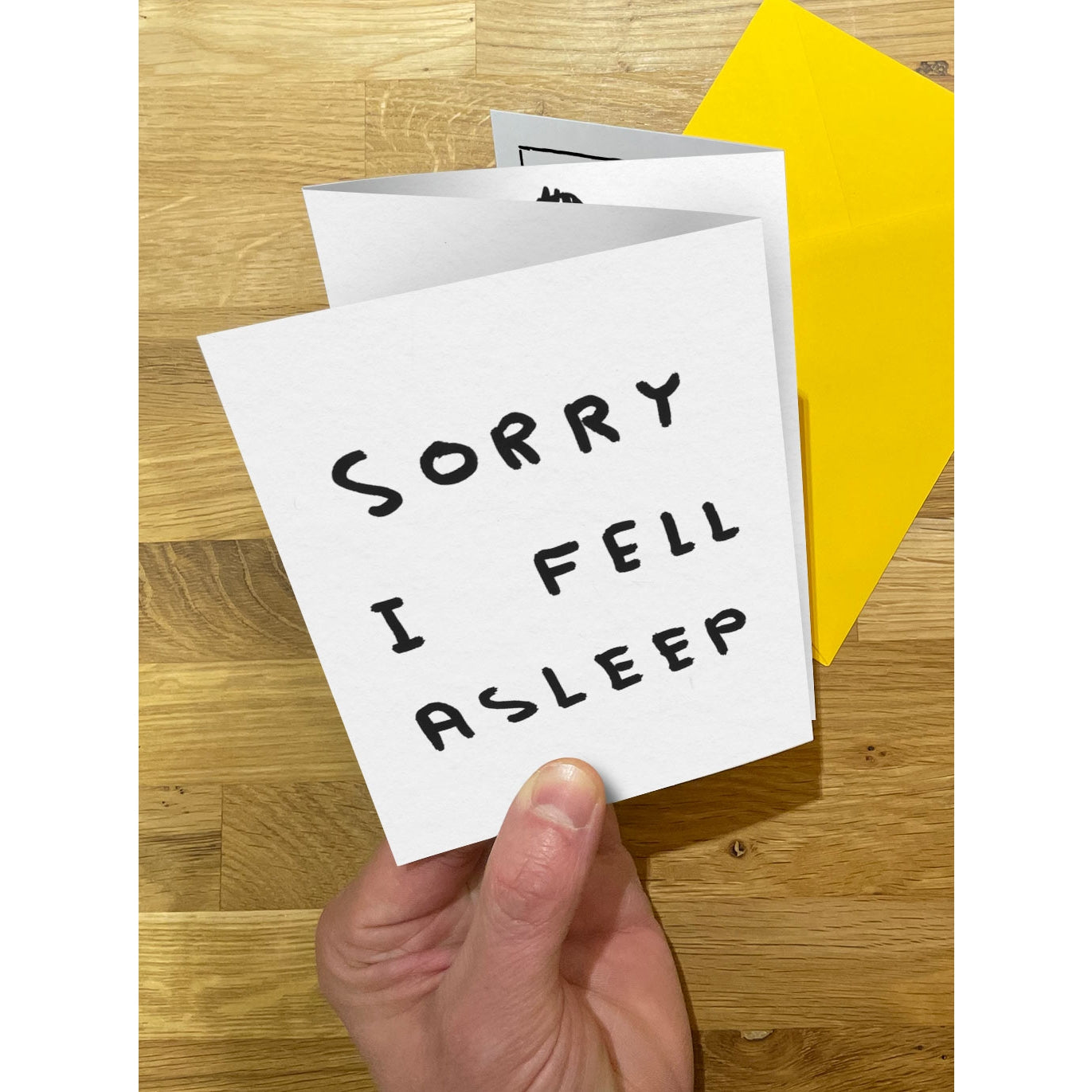 Sorry I Fell Asleep Concertina Card