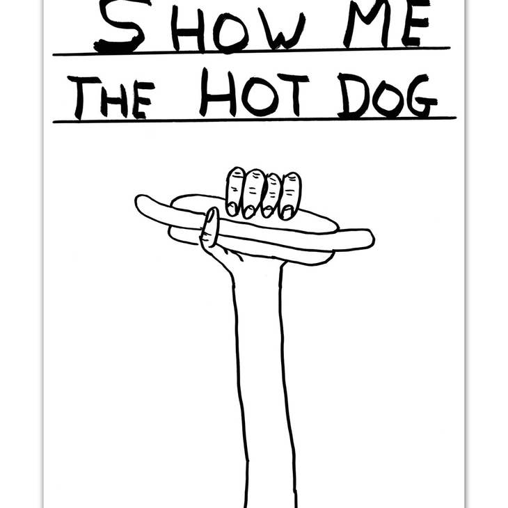 Show Me Hot Dog Postcard