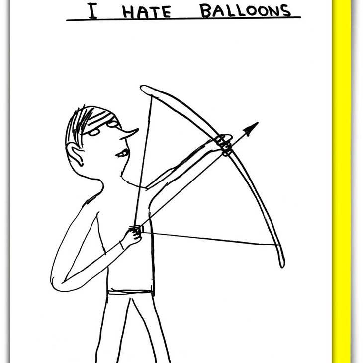 I Hate Balloons Card