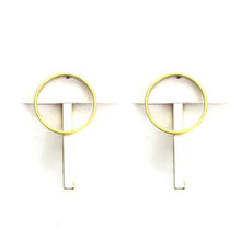 Circle Bar Jacket Earrings