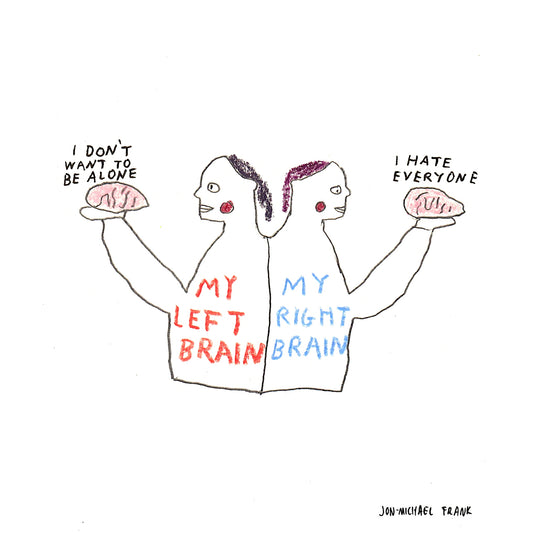 R Brain L Brain Print