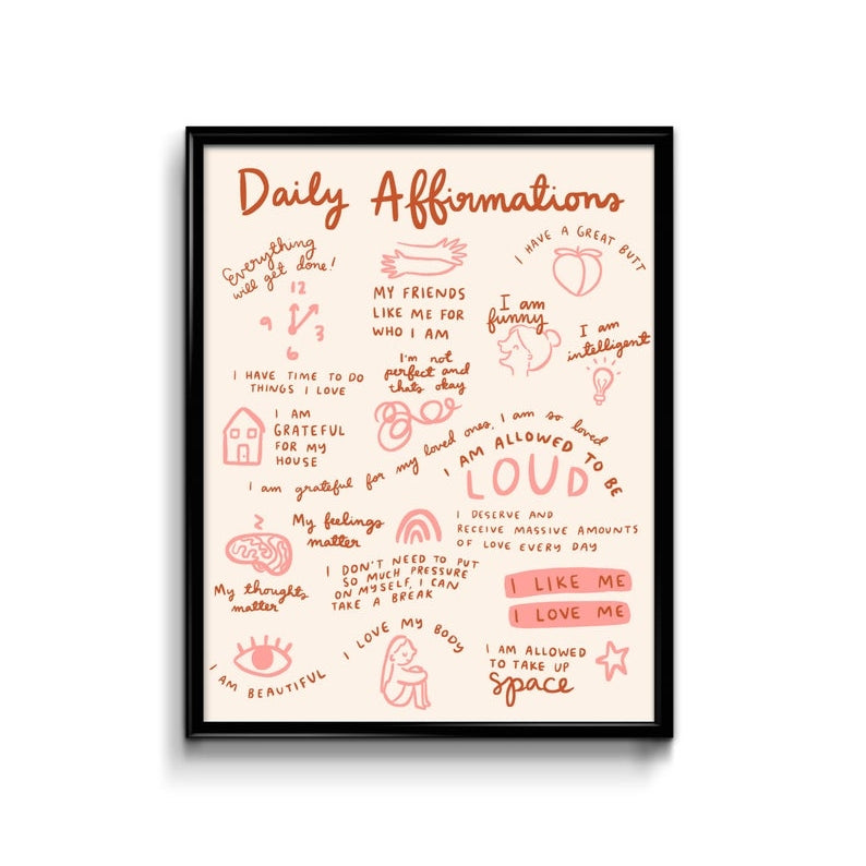 Daily Affirmations Art Print