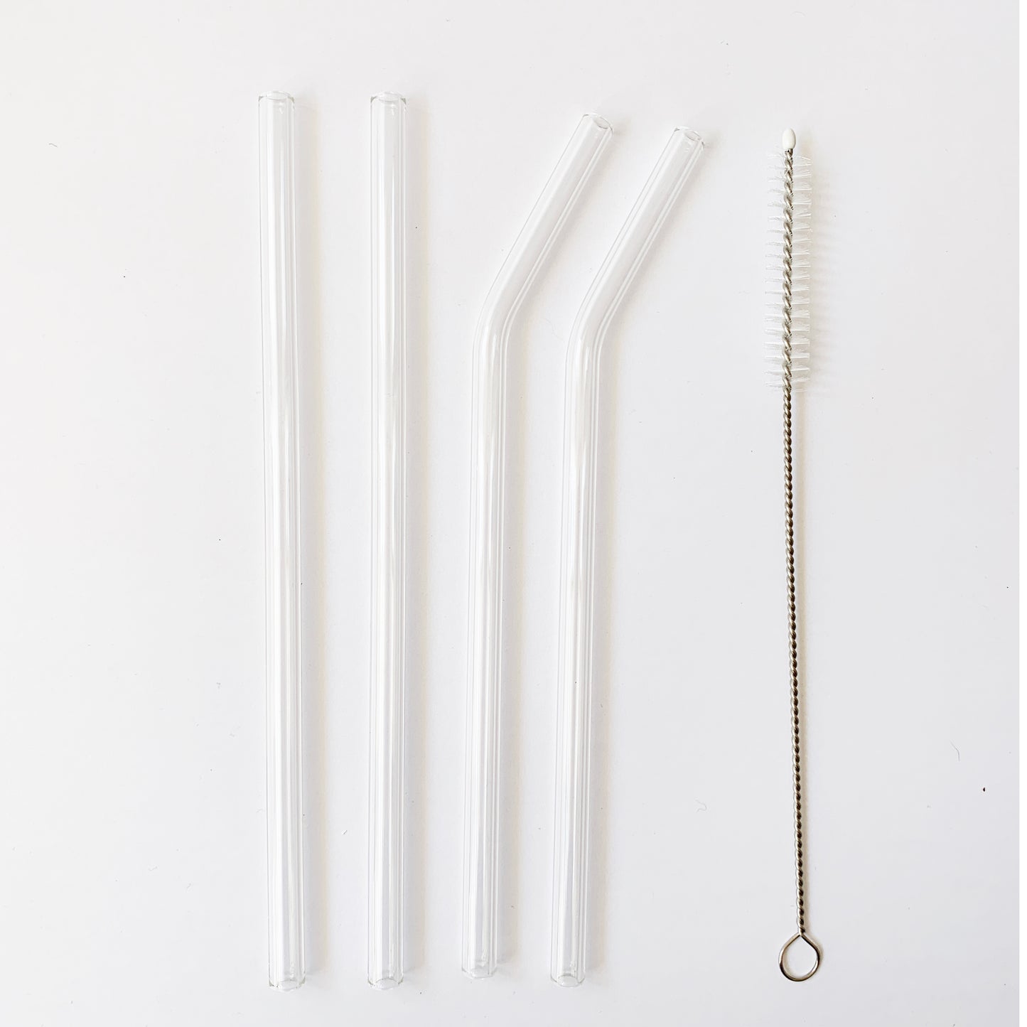 Glass Straws + Brush Set