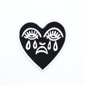 Crying Heart Patch, Black