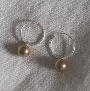 Emily Brass and Silver Earrings