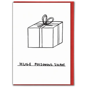 Huge Poisonous Snake Christmas Card