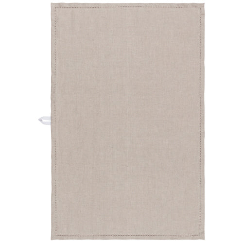 Natural Linen Hemstitch Teatowel