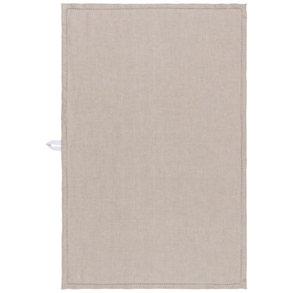 Natural Linen Hemstitch Teatowel